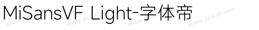 MiSansVF Light字体转换